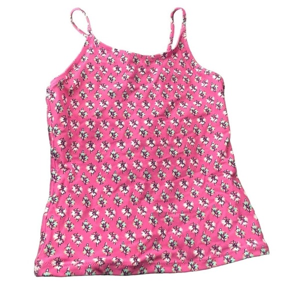 J. Crew Girls' Floral Lined Tankini Top Sleeveless Pink Women's Size 14 NWT